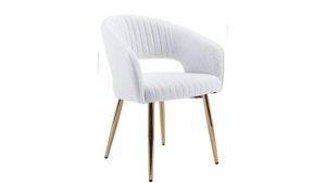 White Accent Fur Chair rental Austin, TX
