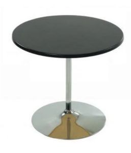 Black 30" round pedestal table  rental Chicago, IL