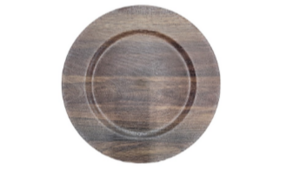 Faux Wood Dark Charger rental Denver, CO