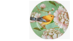 Cherry Blossom Robin Charger rental Denver, CO