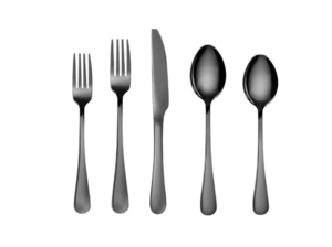 Black Flatware Set rental Denver, CO
