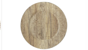Faux Wood Natural Charger rental Denver, CO