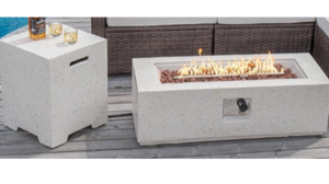 White Propane Fire Pit rental Denver, CO