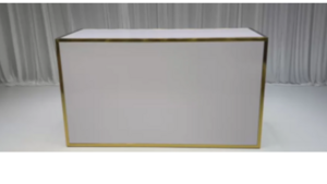 White with Gold Trim Bar rental Denver, CO