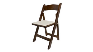 Walnut Folding Chair rental Denver, CO