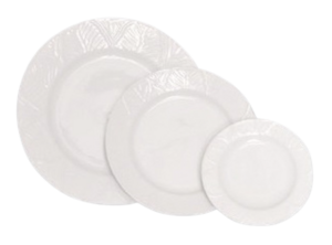 White Textured Plate rental Chicago, IL