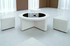 White Leather Coffee Table rental Philadelphia, PA
