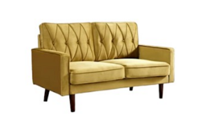 Yellow Velvet Couch/Loveseat rental Denver, CO