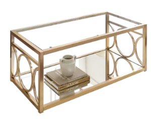 Concentric Gold Coffee Table rental Nashville, TN