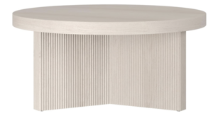 Malibu Fluted Coffee Table Round (Cream) rental Phoenix, AZ