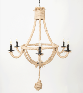 The Hemp - 7 Light Chandelier  rental Atlanta, GA