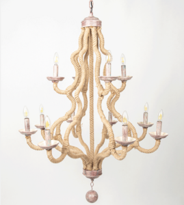 The Hemp - 12 Light Chandelier  rental Atlanta, GA