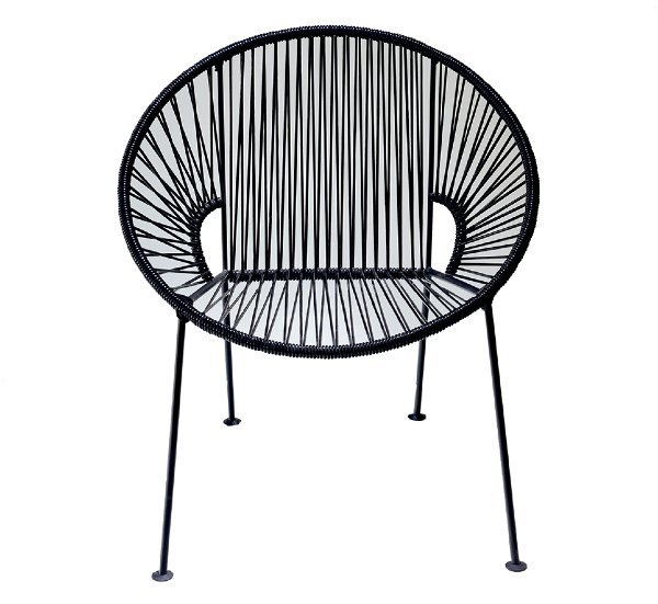 Black PVC Cord Chair