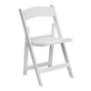 White Padded Resin Folding Chair rental San Antonio, TX
