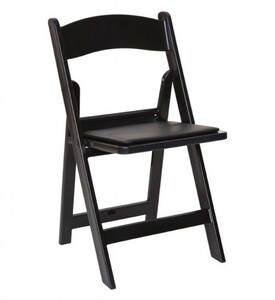 Black Padded Folding Chair Reventals Houston Tx Party