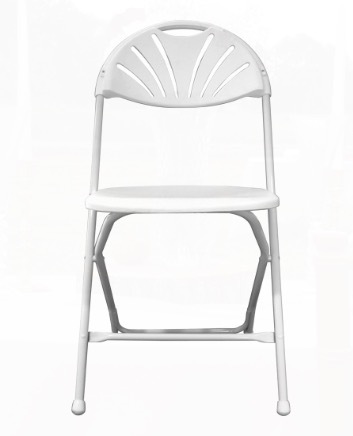 White Plastic Folding Chair Reventals Los Angeles CA Party